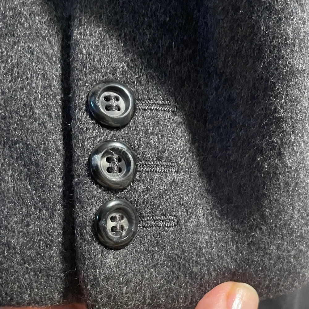 diVenedetto Cashmere Blend Vintage Charcoal Double-Breasted Men's Trench Coat - Picture 7 of 16